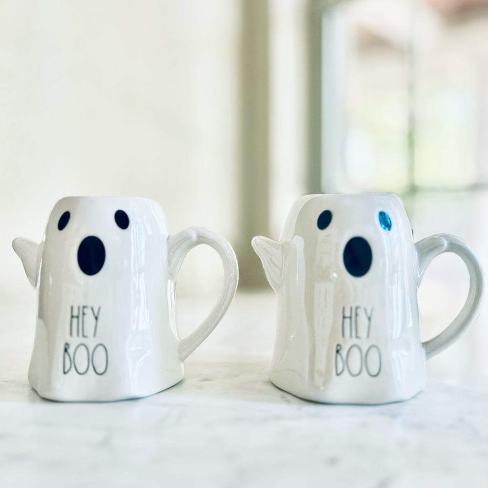 Rae Dunn White Ghost Mugs - Hey Boo Design